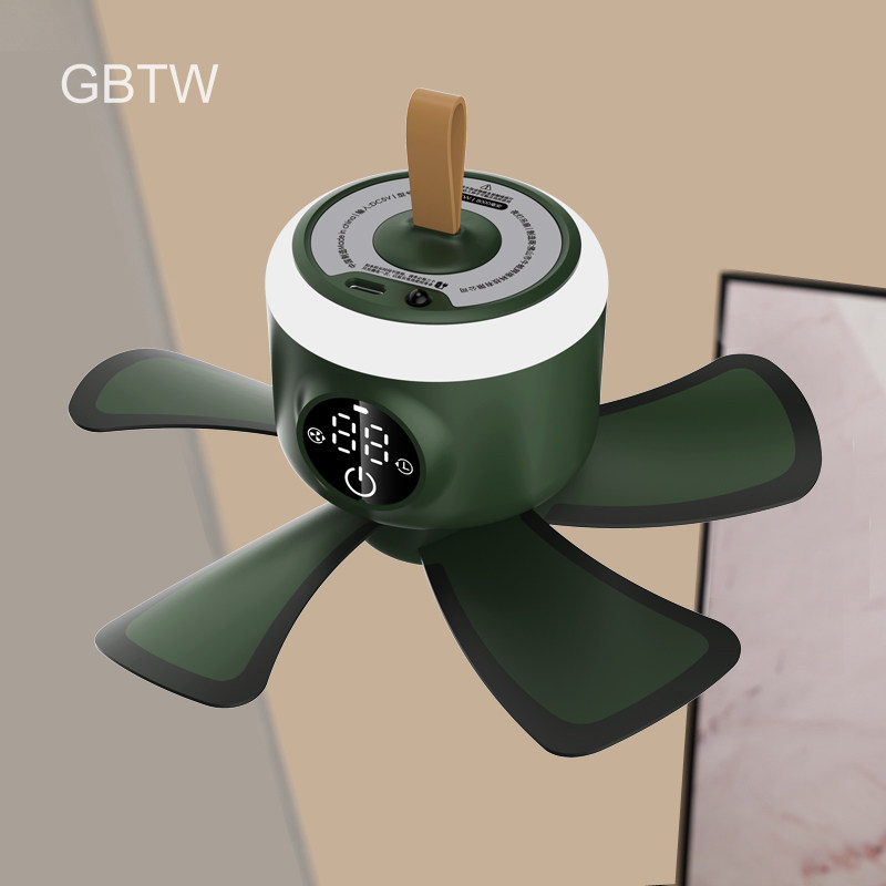 Rechargeable small ceiling fan USB bed upper bed mosquito net fan dormitory sleeping room with silent outdoor tent camping small