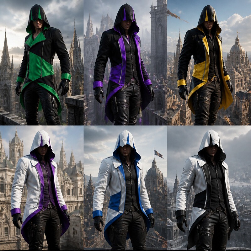 Assassin's Creed Connor Hooded Jacket Medieval Swallowtail Jacket Game Cos Costume Halloween Cosplay
