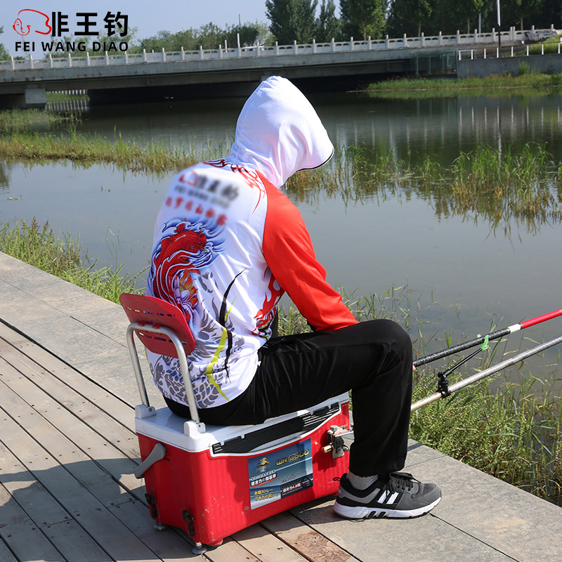 Non-king fishing clothing sunscreen for men's summer breathable ice silk clothing male speed dry anti-UV women sunscreen