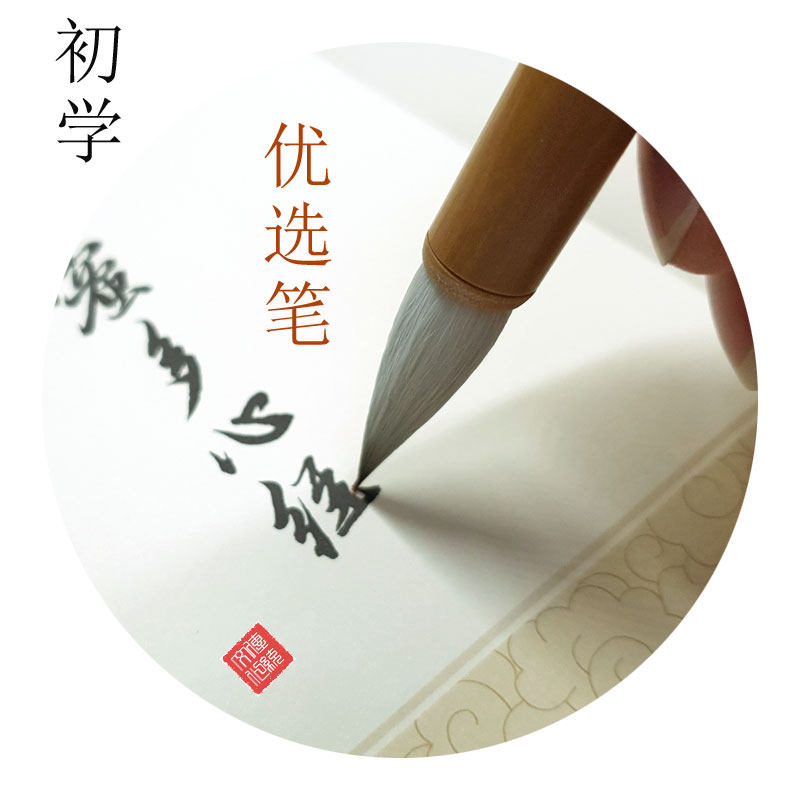 Net Mo Xuan Brush Yang Hao beginner introduction professional small and medium Kai brush Adult primary and secondary school students Chinese painting Calligraphy Cursive calligraphy and Wolf brush Brush Four treasures of Wen Fang practice calligraphy painting brush