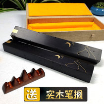 Jing Mo Xuan paperweight mahogany Ebony African purple sandalwood press paper four treasures student gifts study ornaments Chinese style high-grade mahogany bronze press paper weight solid wood natural
