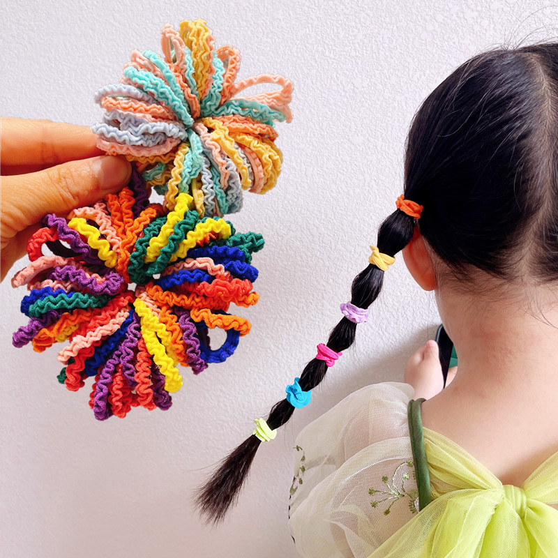 Baby trumpet leather gluten with no injury, good baby thumb head rope child Zhair small hair ring girl leather sheath