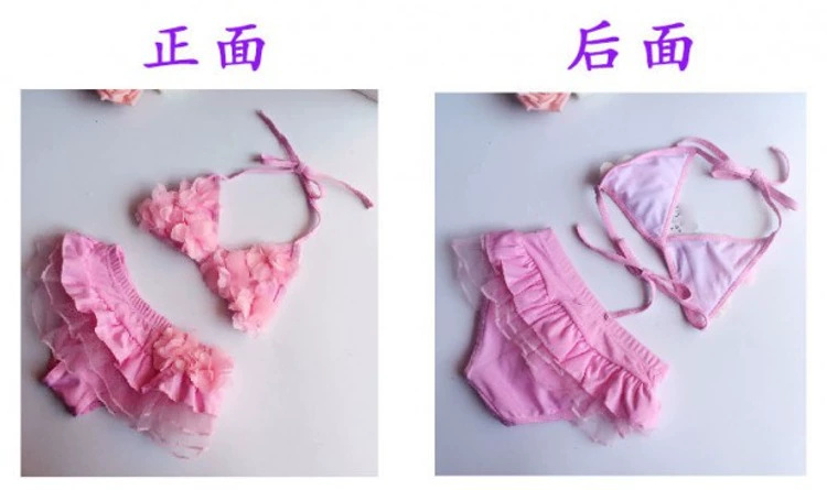 Trẻ em Hàn Quốc suối nước nóng trẻ sơ sinh váy cỡ nhỏ bikini cô gái váy xẻ tà áo tắm dễ thương - Đồ bơi trẻ em