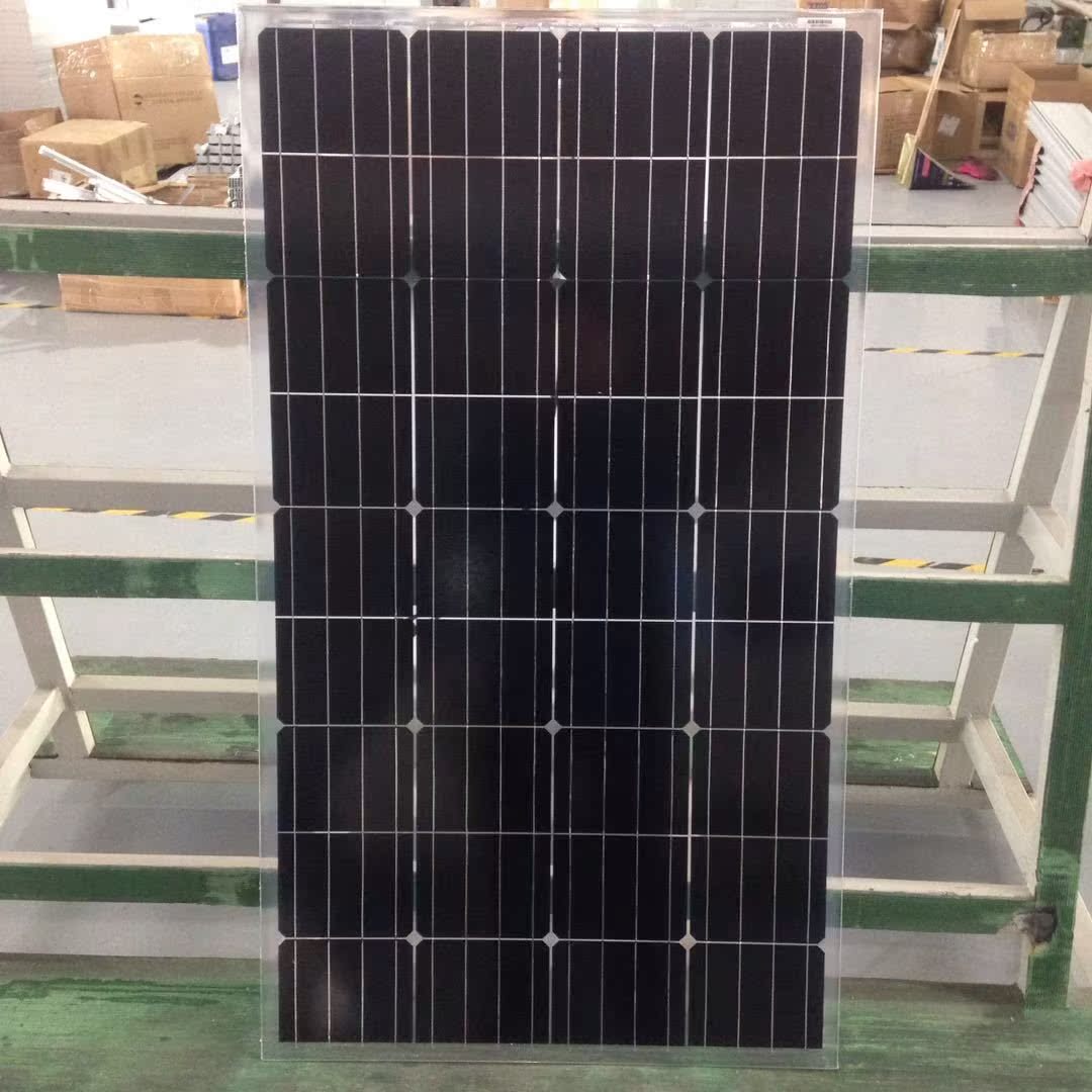 130W monocrystalline solar panel transparent backsheet solar panel transparent PET backsheet
