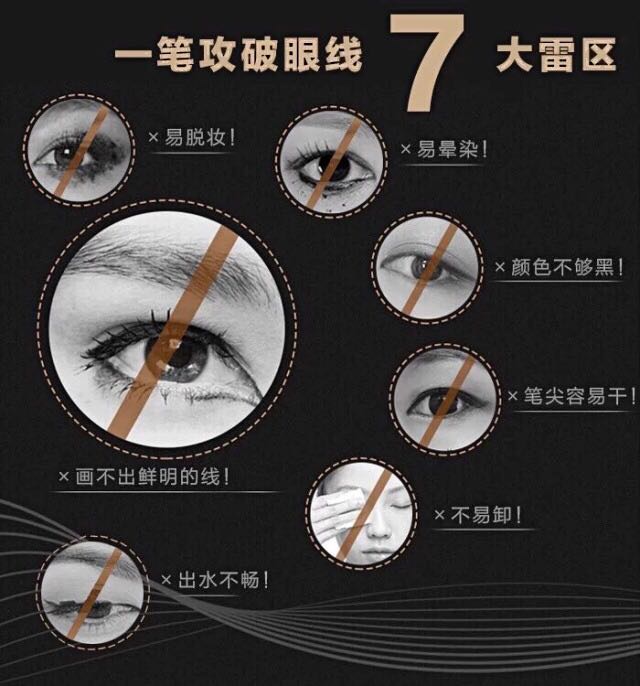Xiaoyan với bút kẻ mắt chống nhuộm màu tương tự - Bút kẻ mắt bút dạ kẻ mắt