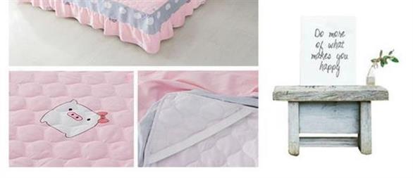 Chăn bông trải giường có đệm trải giường đặt giường đơn bằng cotton cộng với ga trải giường bằng vải cotton chống trượt 1,5 m 1,8 m giường - Váy Petti váy giường đẹp	