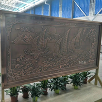 Craftsman spirit carving plaque aluminum relief decoration antique copper aluminum carved partition processing aluminum plate hollow carved screen