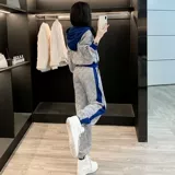 Демисезонная модная спортивная толстовка для отдыха, комплект, в западном стиле