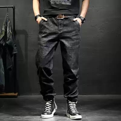 Jeans men loose men fat plus size fat straight tube casual long pants autumn and winter velvet thickening tide