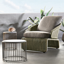 Outdoor table and chairs patio net red rattan chair three sets outdoor waterproof Nordic small family type balcony leisure table and chairs combination