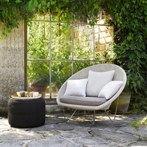 Nordic Outdoor Balcony Casual Rattan Chair Patio Garden Furniture Folk Sleeping Bedroom Single Deck Chair Vines Sloth Sofa