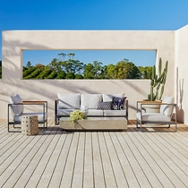 Outdoor Leisure Furniture Designer Patio Hotel Sale Premises Iron Art Sofa Balcony Garden Villa Outside Pendulum Table