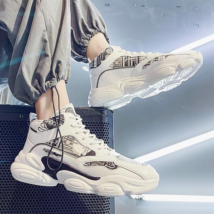 Korean men's shoes 2022 new autumn and winter high-top dad shoes all-match sports casual sneakers ins tide