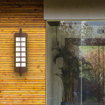 Outdoor wall lamp waterproof outdoor stainless steel imitation marble wall lamp front balcony new Chinese courtyard lamp