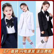 Girls suits jackets pleated skirts 2022 new summer fashionable models presided over by white costumes