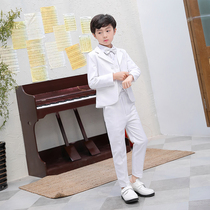Boys tide suit suit suit suit dress piano performance spring white small suit recitation performance dress dress