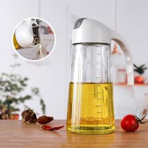 Oil pot Camellia glass automatic opening and closing with scale household kitchen oil pouring oil leakage-proof small soy sauce vinegar