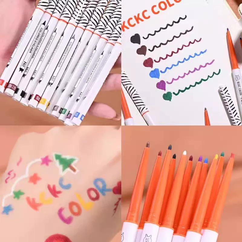 [9 colors available] Khaki Khaki color eyeliner gel pen color ultra-fine refill white waterproof long-lasting novice