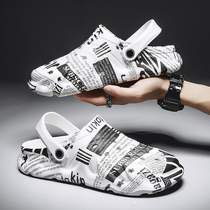 Hollow sandals tide summer outdoor mens sports Baotou slippers dual use outside wear hollow non-slip Vietnamese sandals