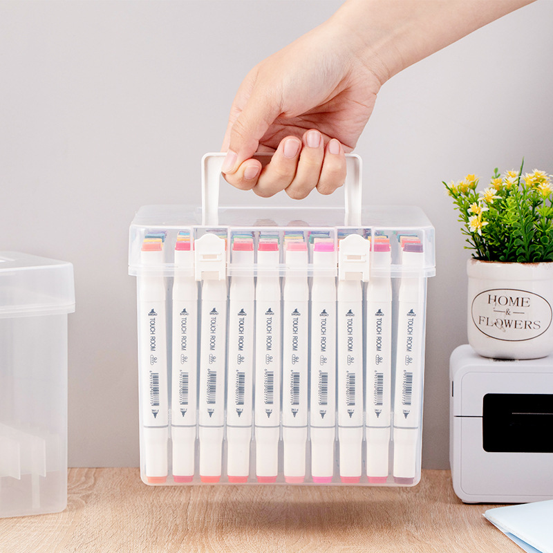 Stationery Mike pen case 24 color 48 color 80 color box Mike pen special storage box double head Mike pen storage bag