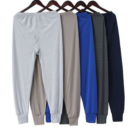 quần cotton mens quần mùa thu đơn mảnh mỏng trung niên lót ấm quần bông cơ thể trẻ đồ lót chặt chẽ nam.