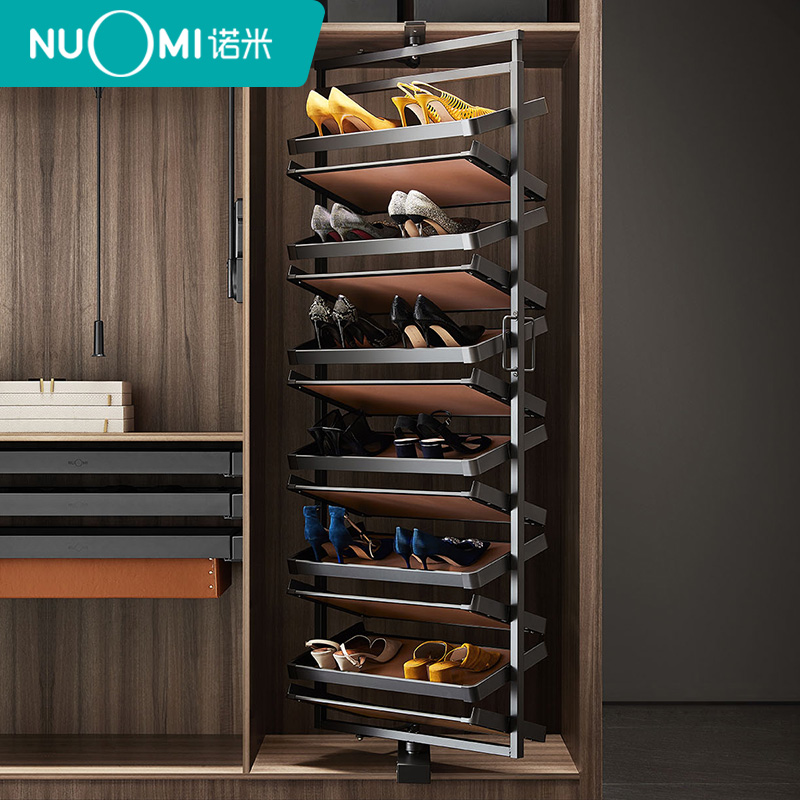 Normie Shoe Rack Wardrobe Swivel Shoe Rack 360 Degrees Home Shoe Rack Closet Push-and-pull Containing Multilayer Shoe Cabinet