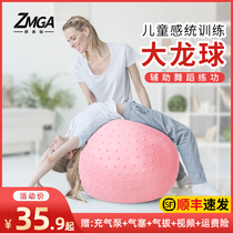 Yoga ball Childrens sensory training Dance practice Waist thickening Explosion-proof balance ball Tactile infant toy Dragon ball