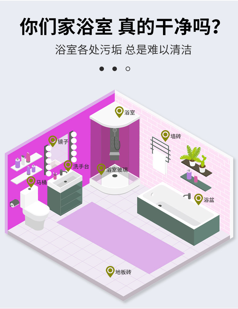 ourberga浴室瓷砖强力除垢清洁剂 图2