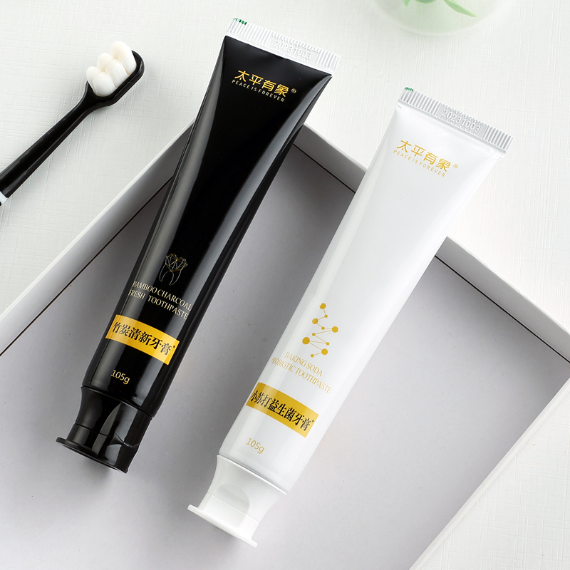 小苏打益生菌竹炭清新牙膏105g*2支