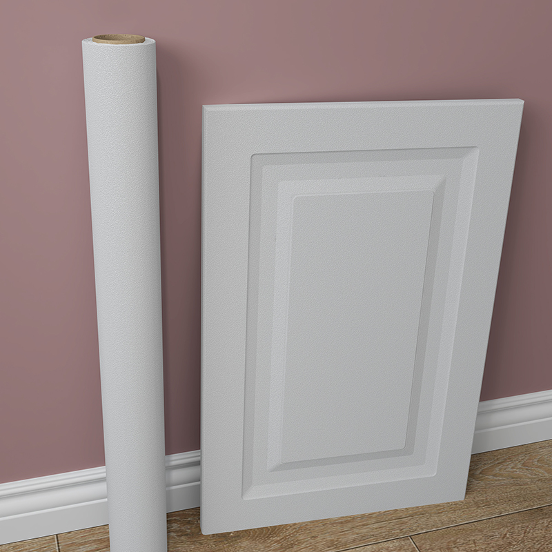 Thickened Oil-Proof Kitchen Cabinet Door Stickers, Wardrobe Paint Furniture Renovation Self-Adhesive Wallpaper, White Waterproof Wallpaper