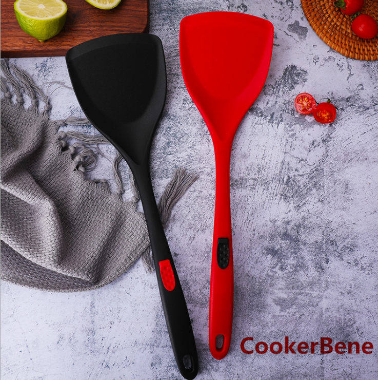 CookerBene不粘鍋專(zhuān)用硅膠鏟長(zhǎng)柄炒菜鏟子