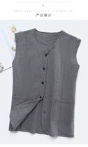 Mens waistcoat autumn winter jacket pure cotton middle-aged and elderly gush warm vest dad cotton canon shoulder waistcoat increased