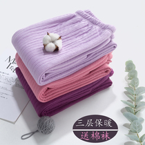 Simple Butterfly Wei Middle-aged Pure Cotton Autumn Pants Lady Gats Increased Loose Autumn Pants Full Cotton Mom Warm Cotton Pants Beating Bottom