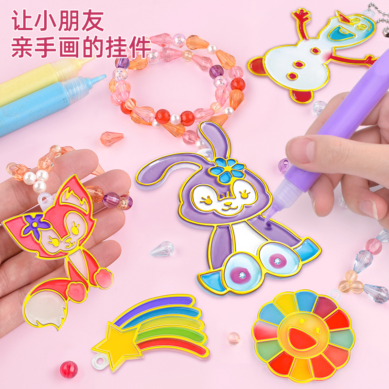 Bake - free rubber painting children hand - made toy girl Longmeng Lumbo glass paint paint grilled 6 fort