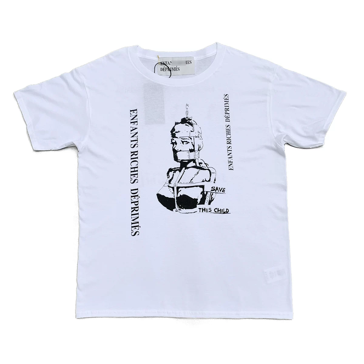 ERD SAVE This Child Punk Punk Loose Fashion Gajie Cotton Silk Silk Net Printing T-shirt