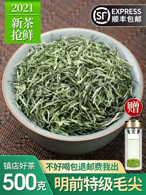 2021 New tea Maojian tea Xinyang origin Mingqian premium buds fragrant green tea Bulk Maojian tea 500g