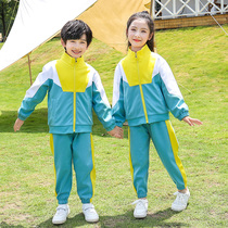 Primary school uniforms 2021 fall new kindergarten garden suit crashes with three sets of childrens class to start sports wind