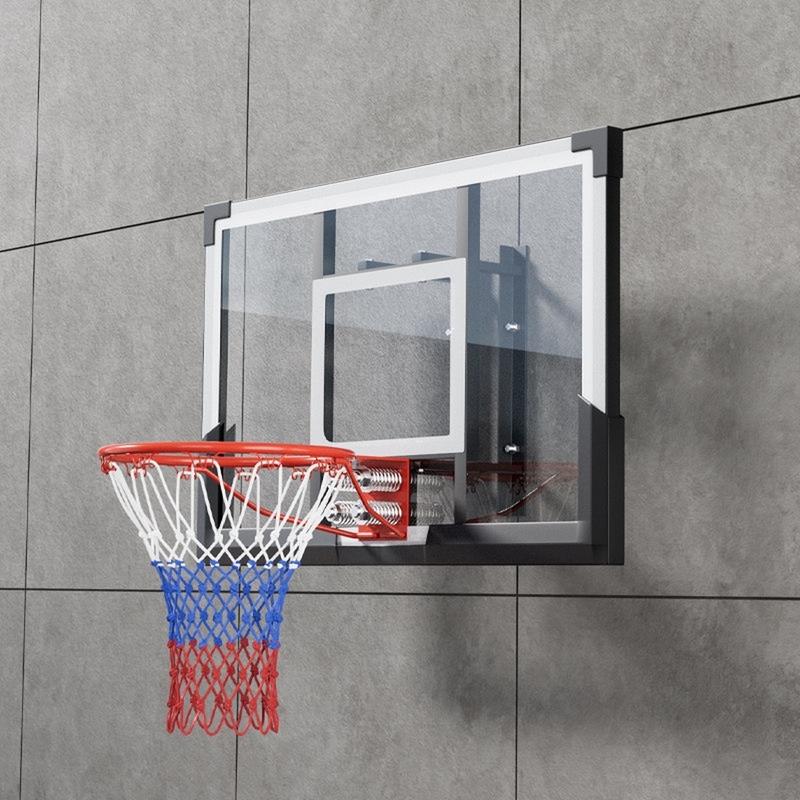 No-Drill Pole-Mounted Basketball Hoop, Quick-Release Post Installation, Portable Square and Round Basketball Hoop, Hoop Ring