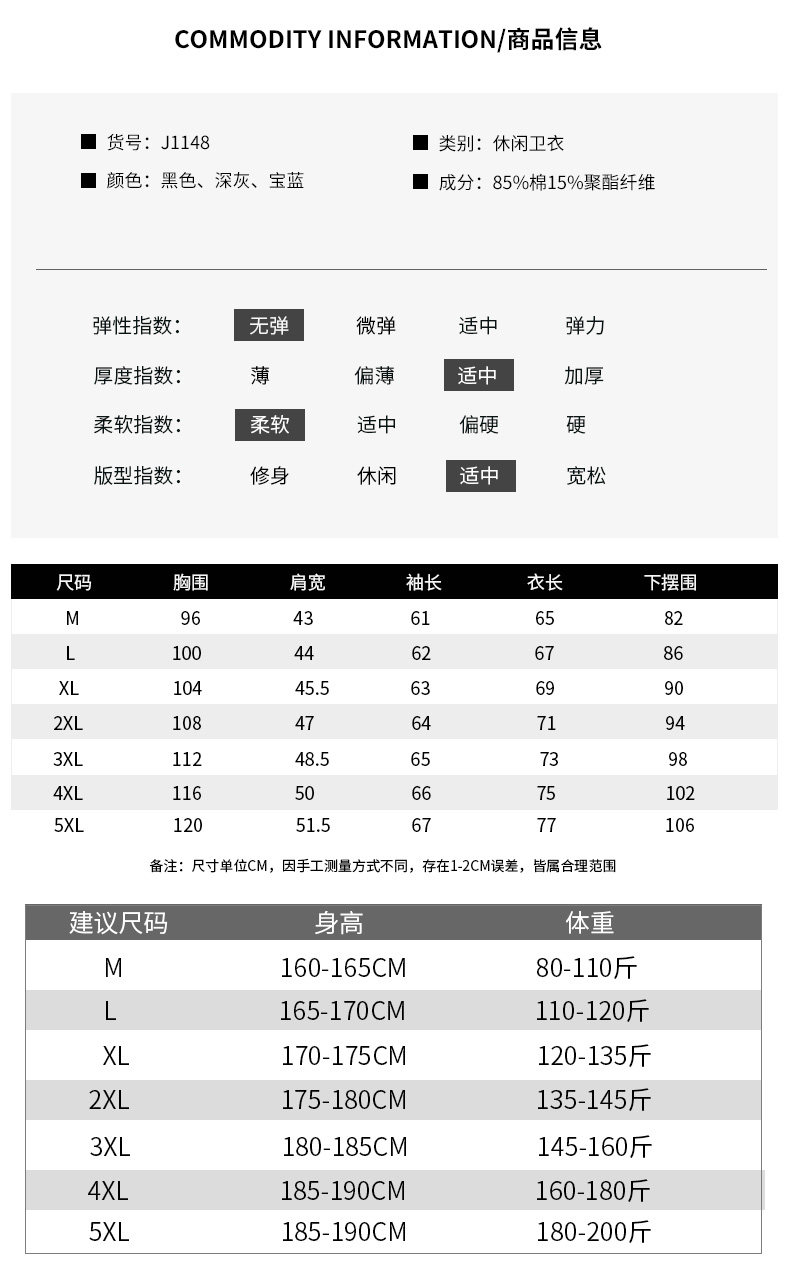 克莱斯勒正版 JEEP 秋季新款连帽卫衣男女同款 图5