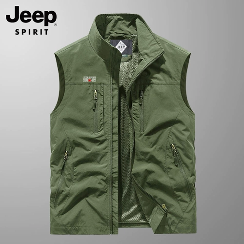 Джип, жилет, летняя дорожная спортивная майка топ для отдыха, мужская куртка для рыбалки