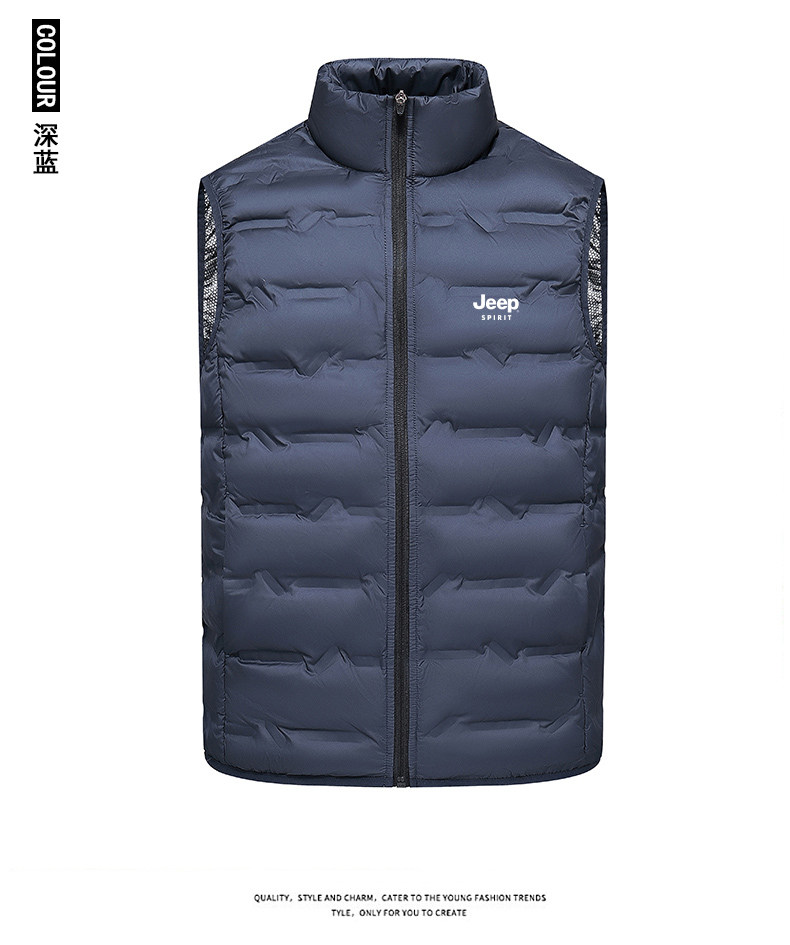 Пуховой жилет 吉普羽绒马甲男士轻薄石墨烯内搭背心马夹冬季保暖坎肩男款羽绒服 Jeep spirit