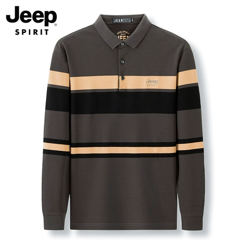 Jeep, футболка polo, универсальный трендовый базовый приятный телу лонгслив, оверсайз