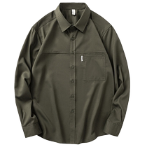 Jeeps new spring army green long-sleeved shirt for men simple and versatile casual shirt handsome Korean style jacket trendy