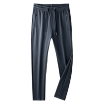 Jeep anti-wrinkle drape mens sports pants spring and autumn middle-aged dad loose straight autumn and winter high-end casual pants for men