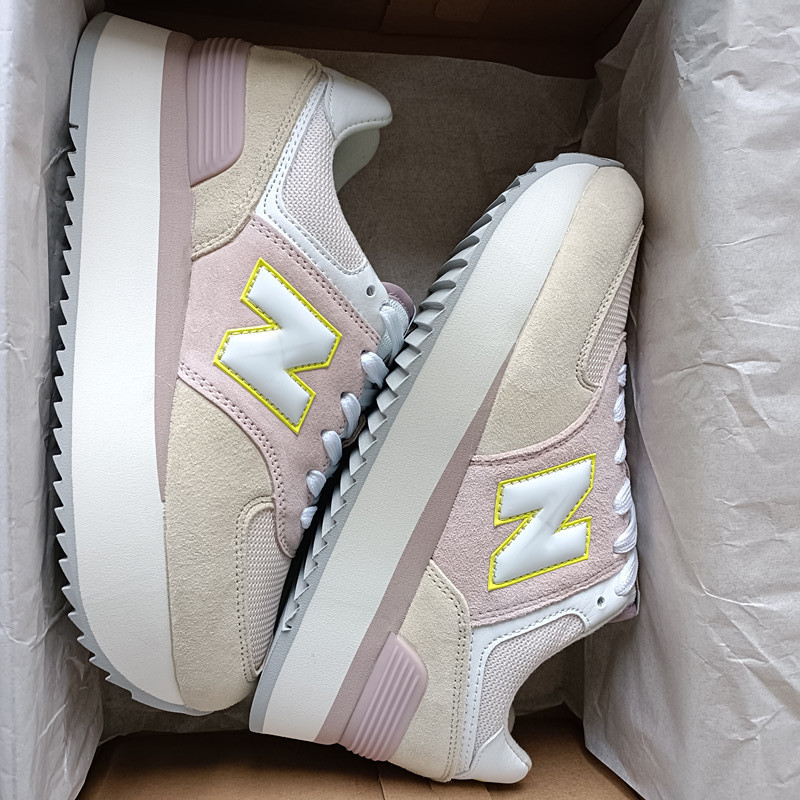 Iu Style Authentic New Balance/Nb Thick-Soled Women's Shoes ins Retro Style for Petite Women New Student Height-Increasing White Shoes