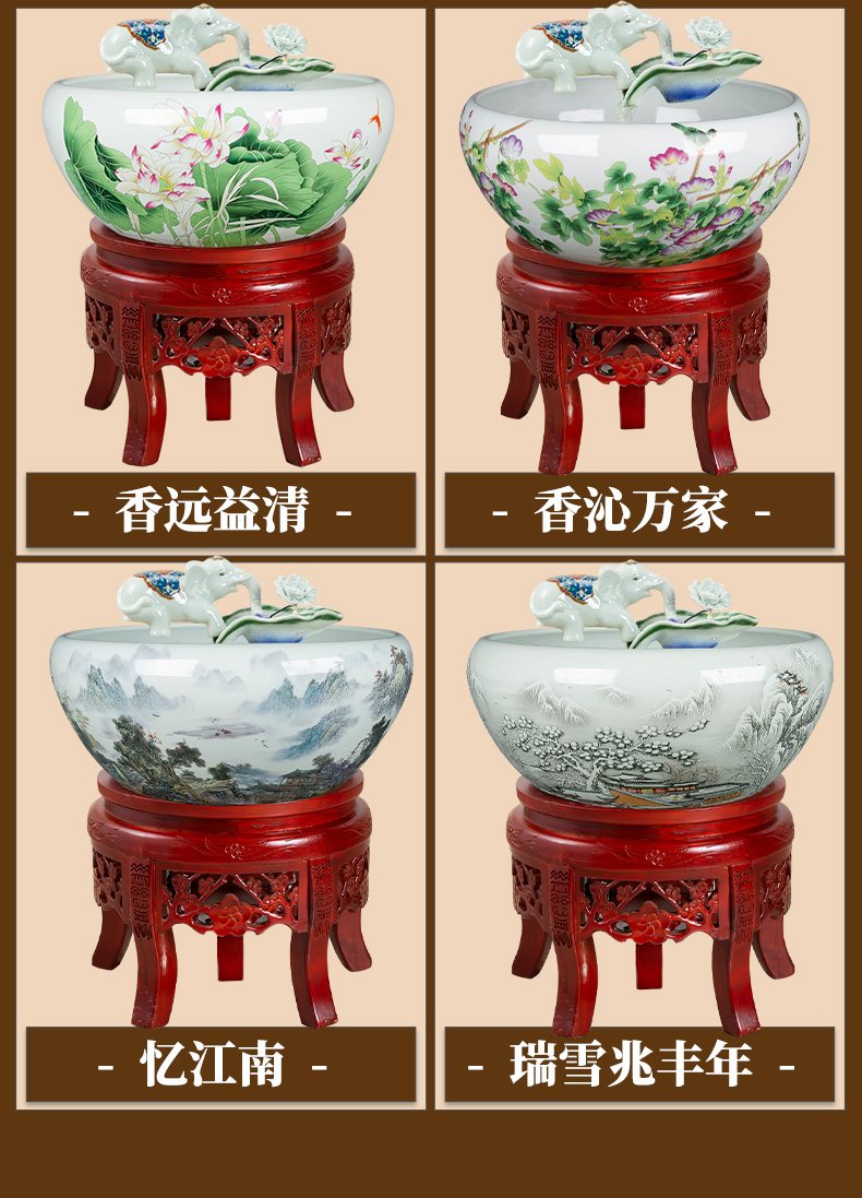 New Chinese style ceramic creative opening gifts gifts version into the office sitting room adornment water fountain furnishing articles