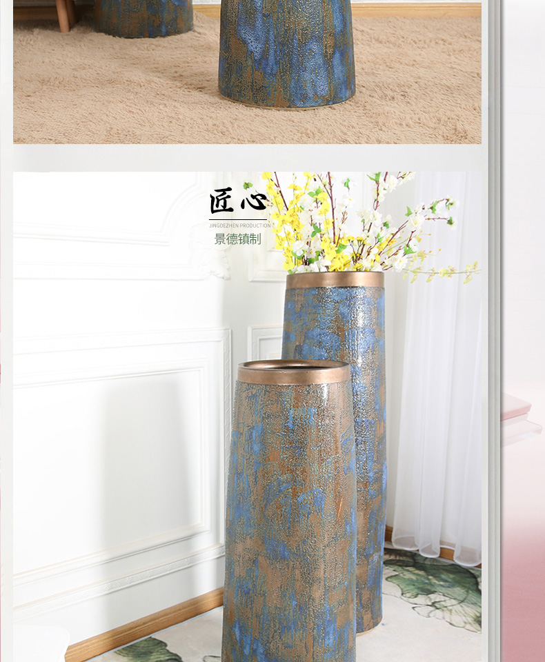 Do old restoring ancient ways of jingdezhen ceramic vases, dried flower, flower implement manual coarse some ceramic pot sitting room big flowerpot flower arranging furnishing articles