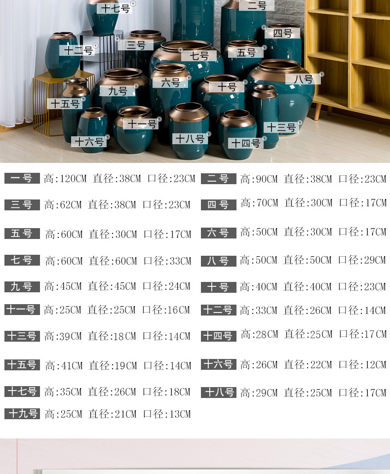 I and contracted jingdezhen ceramic vase sitting room European - style villa POTS dry flower arranging flowers, household adornment furnishing articles