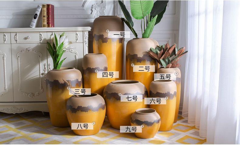 Jingdezhen ceramic flower implement vase desktop dried flower flower POTS to decorate the sitting room is I and contracted TV ark, furnishing articles