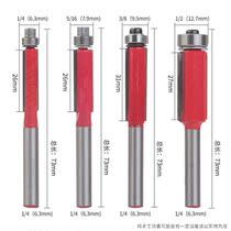 4 shank with bearing double edge straight knife Wood Milling Cutter cutter head engraving machine Hard woodworking gong cutting edge machine knife